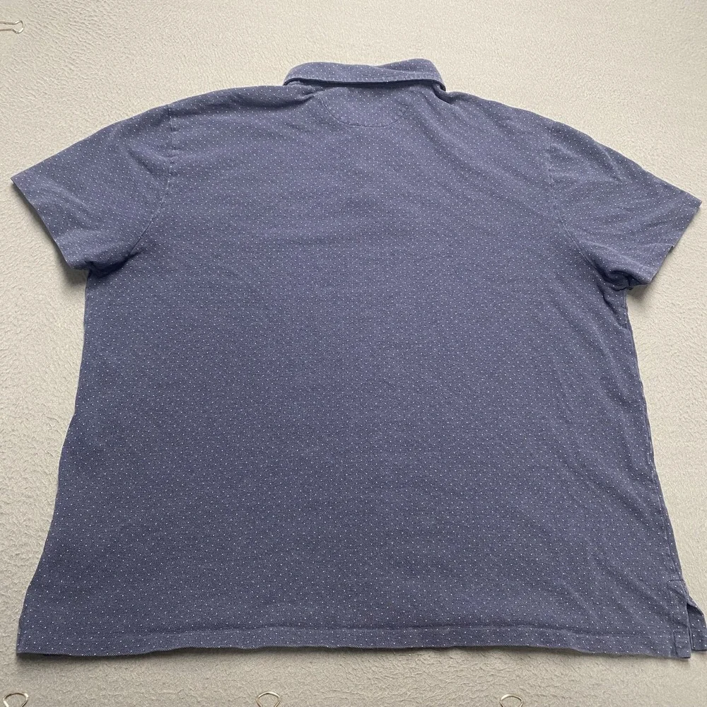 Polo Ralph Lauren Polo Shirt Mens‎ 2XL Blue Polka Dot Custom Slim Fit Pony Logo